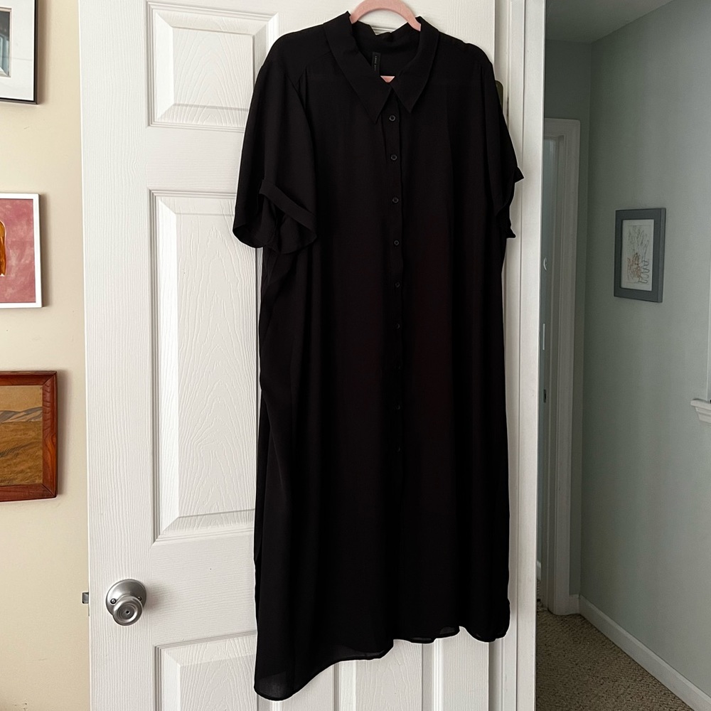 Lane Bryant black sheer duster 22/24